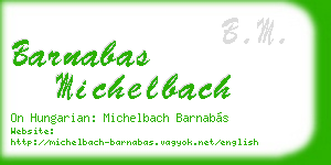 barnabas michelbach business card